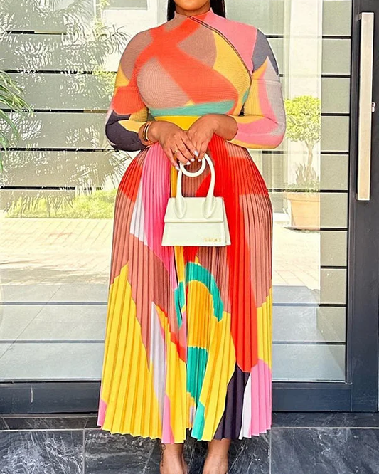 Reya Abstract Pleated