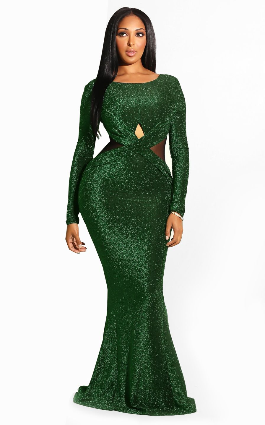 Anaïs mermaid party Long Sleeve Maxi Mermaid Dress.