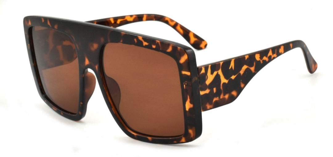 Chic Oversized Sunglasses for Women Men Big Flat Top Fashion