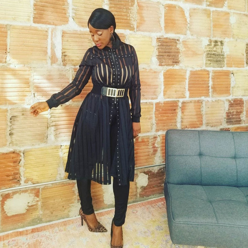 Tulle Mesh Coat