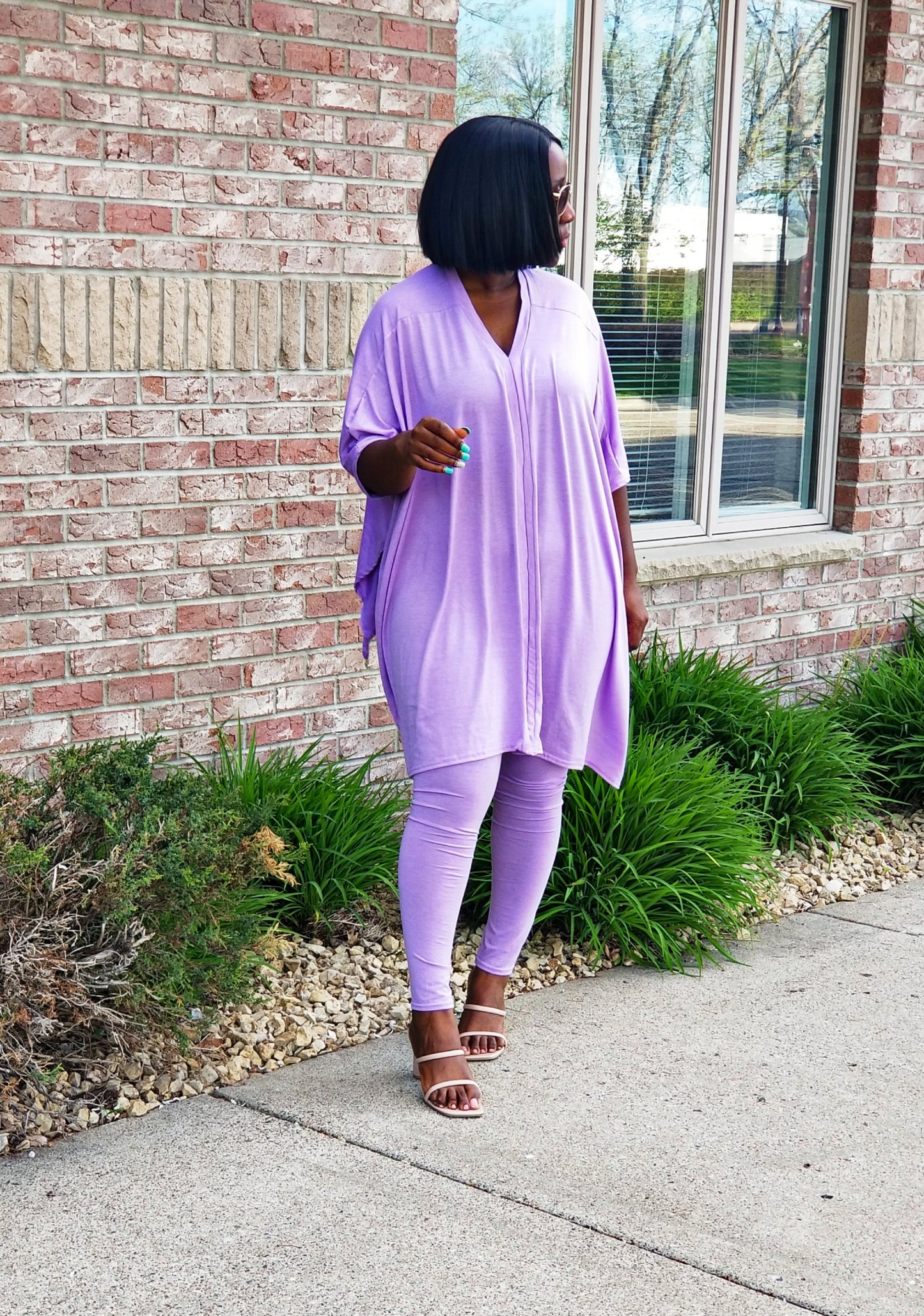 Artia Natural Feelings High Waisted Leggings for Women Ultra Soft Stretch| Lavender