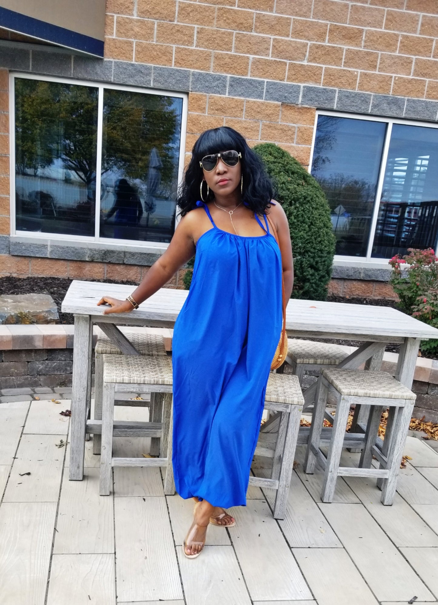 Ashlyn Halo Jumpsuit For Women| Blue