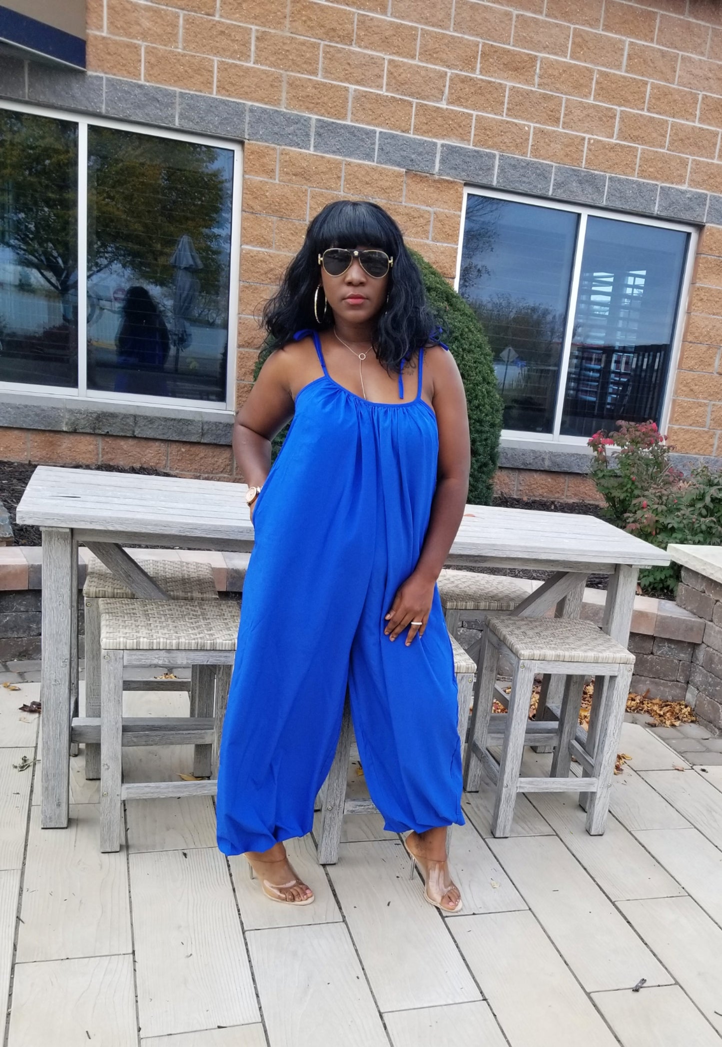 Ashlyn Halo Jumpsuit For Women| Blue