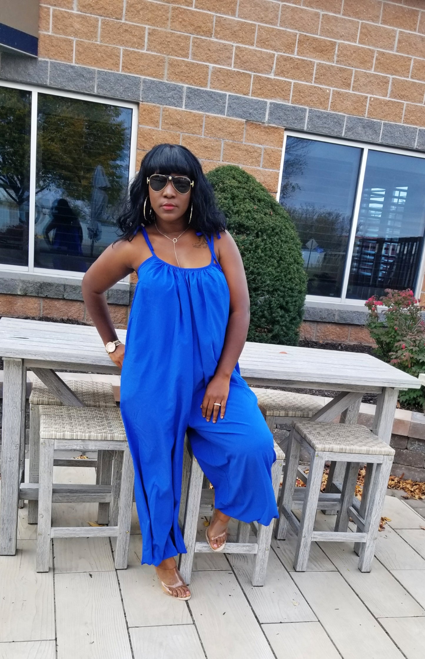 Ashlyn Halo Jumpsuit For Women| Blue