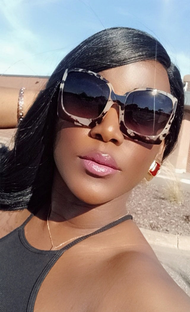 Chic Oversized Sunglasses for Women Men Big Flat Top Fashion-DES