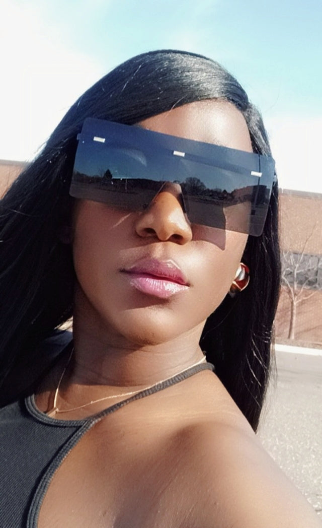 Chic Oversized Sunglasses for Women Men Big Flat Top Fashion-LUXE