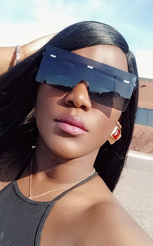 Chic Oversized Sunglasses for Women Men Big Flat Top Fashion-LUXE