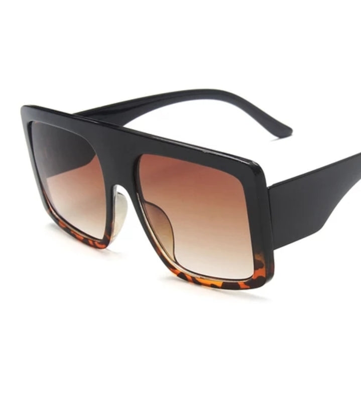 Chic Oversized Sunglasses for Women Men Big Flat Top Fashion-Evie