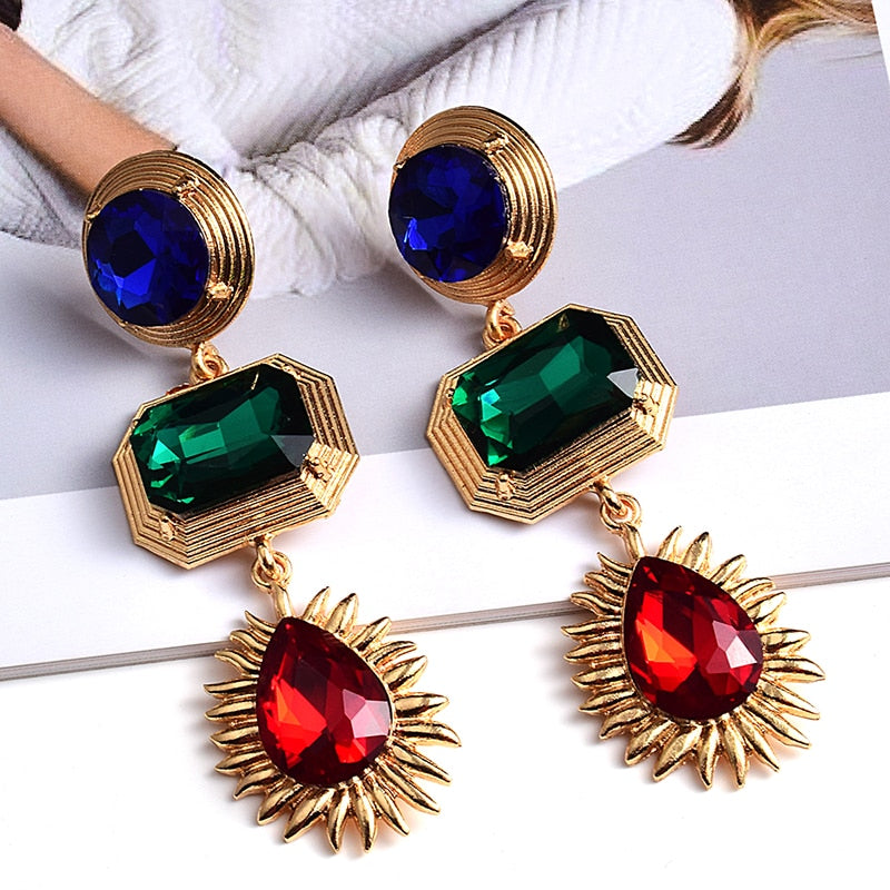 Cami Statement Handmade Drop Earring For Women | Red