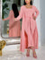 Kansey Midi Dress With Long Sleeve Cardigan Set| Pink