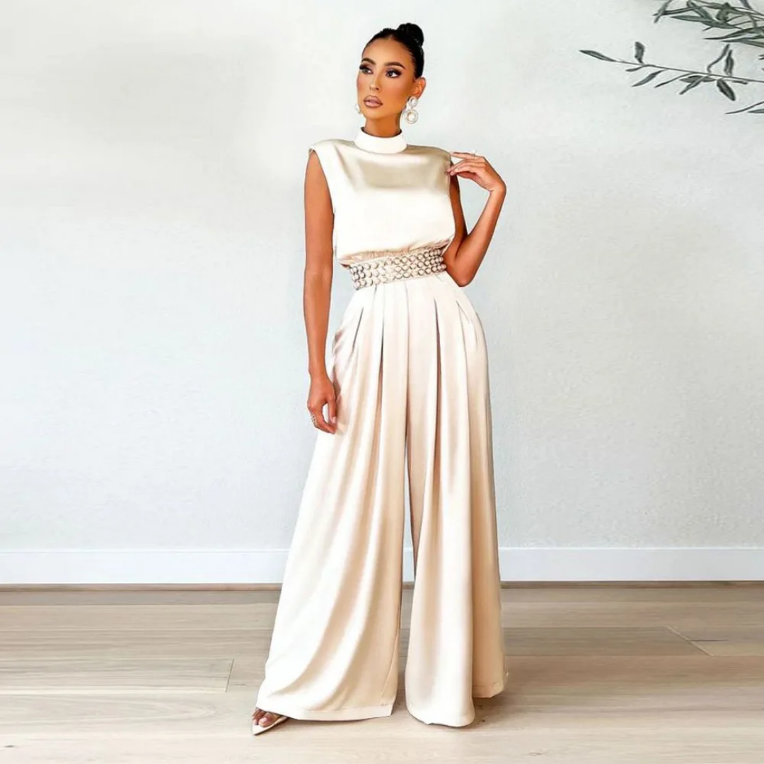 Saige Wide Leg jumpsuit (Belt not included)