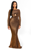 Anaïs mermaid party Long Sleeve Maxi Mermaid Dress.
