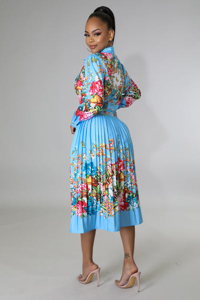 Iris Long Sleeve  Floral  Dress