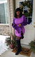 Naya Hallow Sleeve Dress| Purple