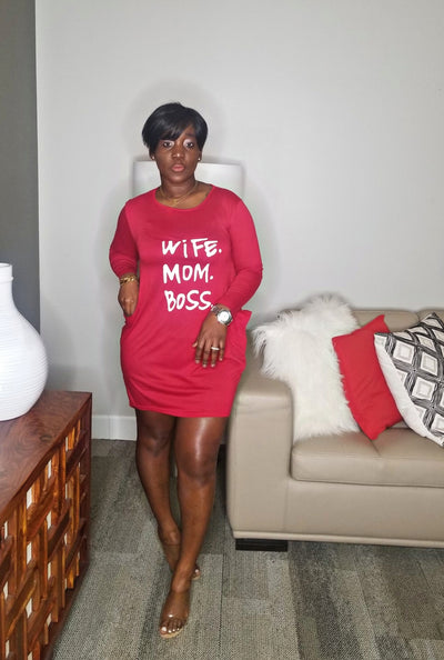 It's The Boss For Me Dress| RED