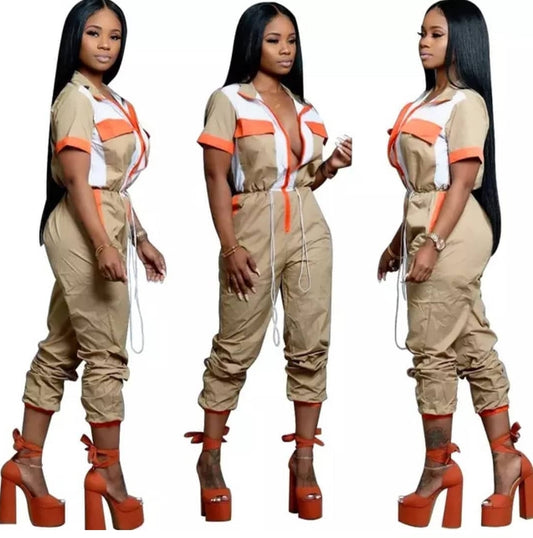 Dior Breeze Women's Elegant V Neck Jumpsuit Casual Straight Trousers Business Romper Formal Jumpsuit